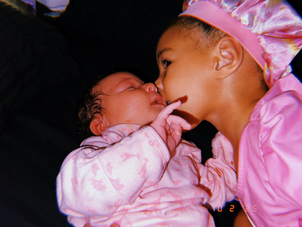 I really got two kids lmao that shit blows my mind truly. my girly pops 🥰🤍