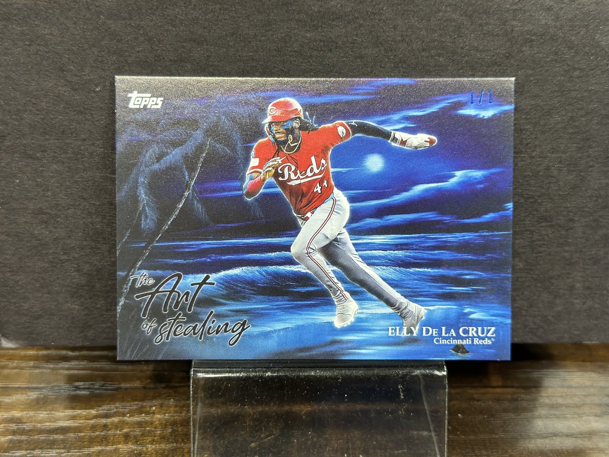 AlmightyAlv's tweet photo. @CardPurchaser 2025 Topps x Bob Ross. 
Elly De La Cruz 1/1
PayPal G&amp;S 
Shoot offers https://t.co/ntEXnN2Fws