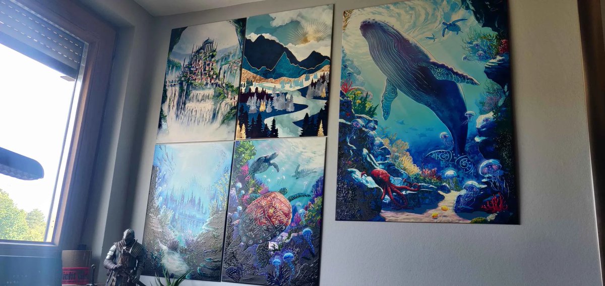 Displate's tweet photo. Swimming with the 🐢's

(🎨: @Fleeting_Ember, 📸: u/Aoki via Discord) https://t.co/ETPFoQRKwA