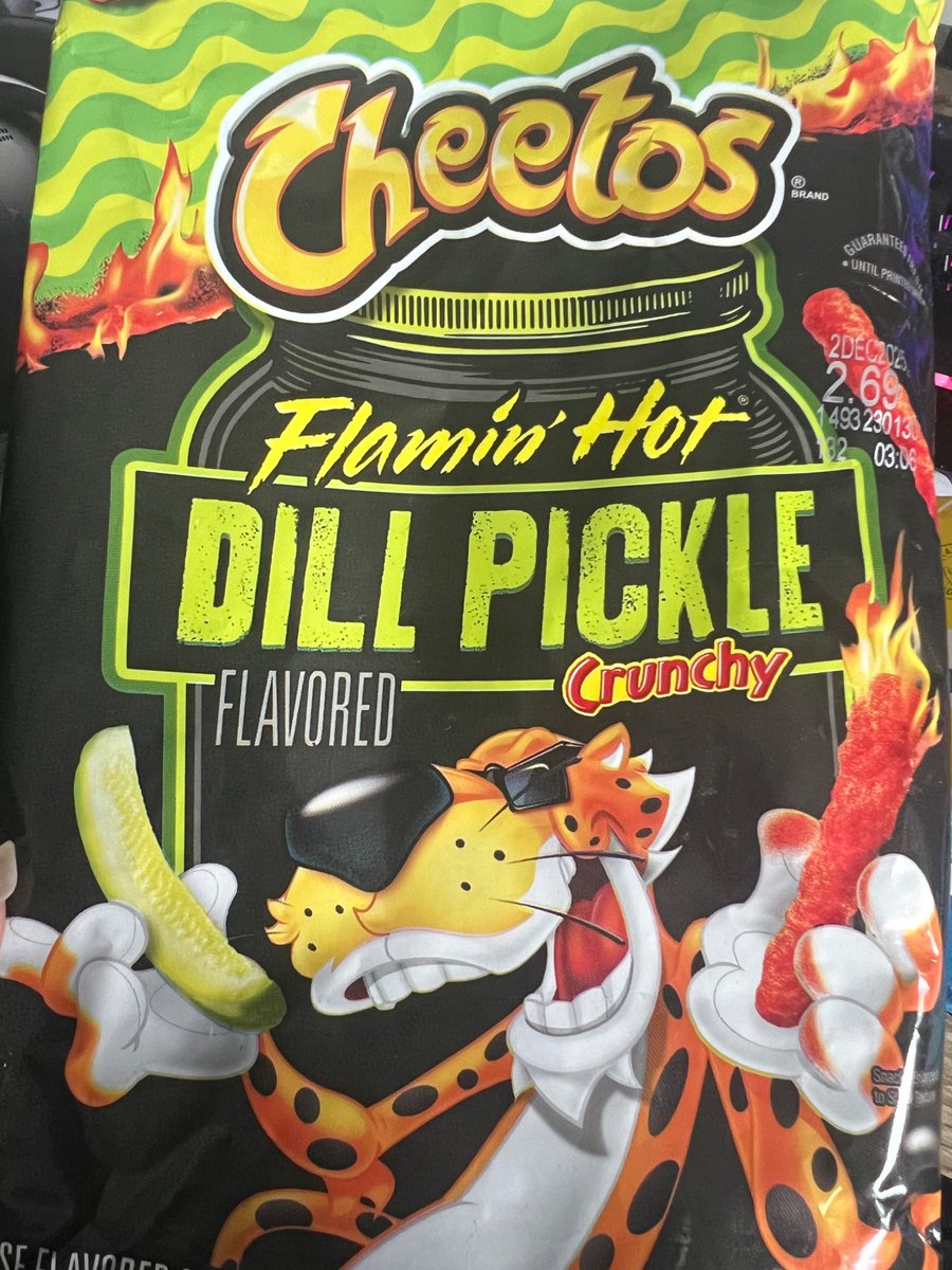 LayliaParker's tweet photo. I just came on to this site to beg @ChesterCheetah to never get rid of these! They are THE ABSOLUTE BEST pickle flavored chips I’ve ever have and I fear what my life will become if they don’t exist anymore. https://t.co/nNjADEF1ZS
