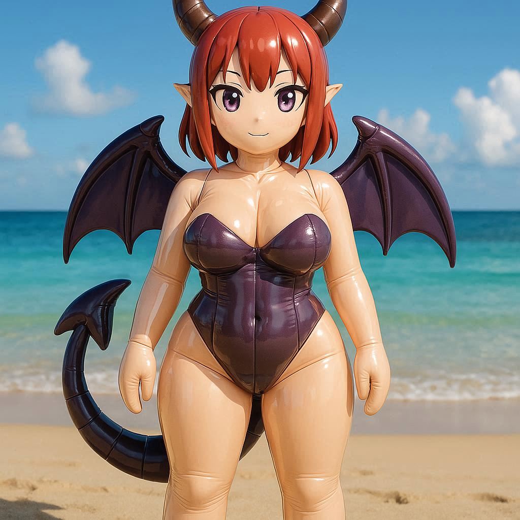 水着小悪魔ちゃん
ちょっとむっちり。空気入れすぎちゃったみたい🥰
#AIgenerated #GPT4o #inflatable #エアドール #AI画像 #空ビ