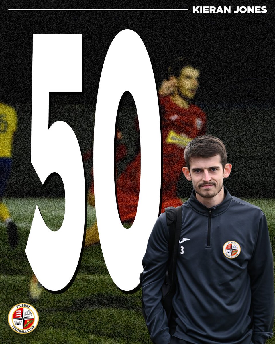 5️⃣ 0️⃣ 

👏 Congratulations to Kieran Jones who made his 50th appearance for The Dockers this afternoon!

🤝 Thank you for all your efforts in a Tilbury shirt Kieran!

#COYD | #DockersAsOne