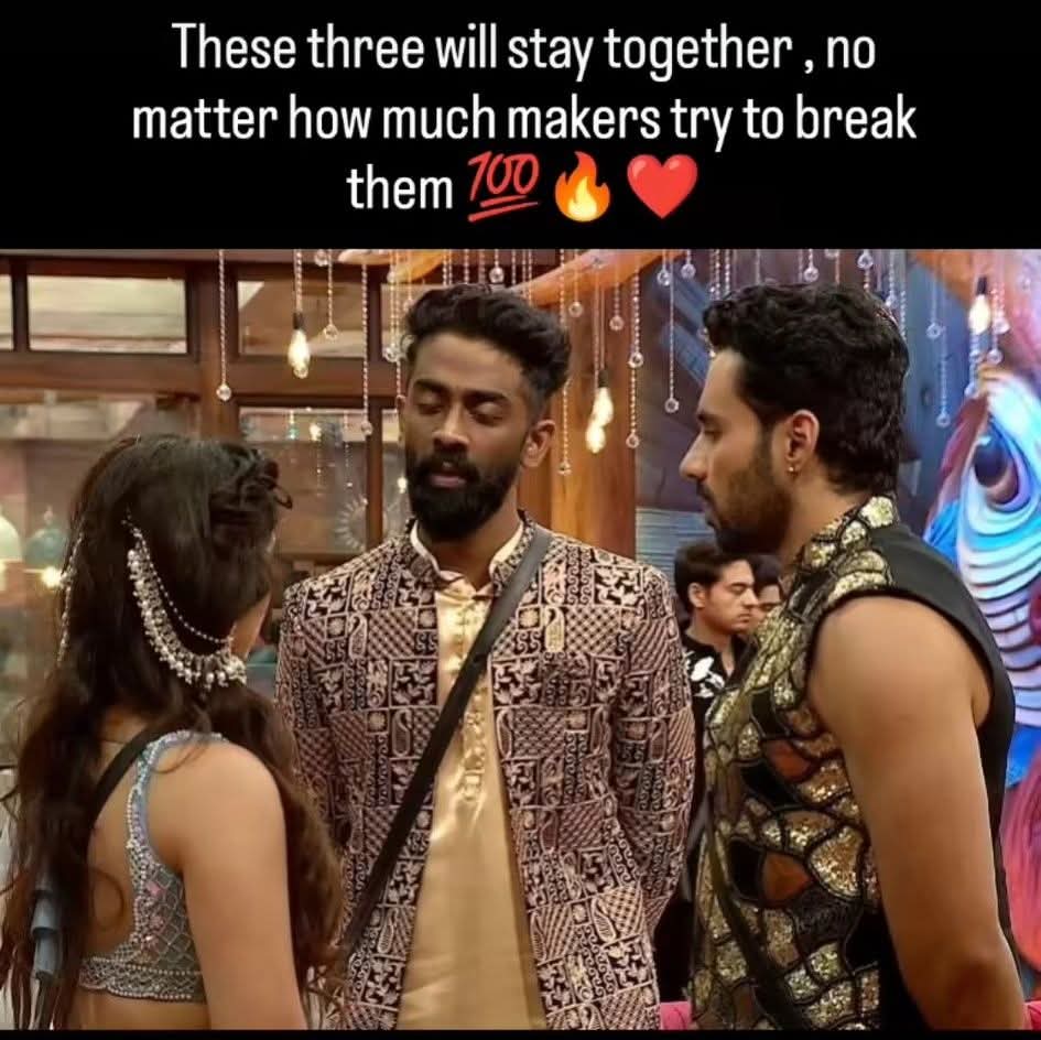 RokibRidom's tweet photo. Best trio❤️

BB19 ABHISHEK BAJAJ SHOW

#AbhisekhBajaj 
#PranitMore 
#AshnooorKaur 
#bigboss19
#BB19 https://t.co/622BgiPjZ1