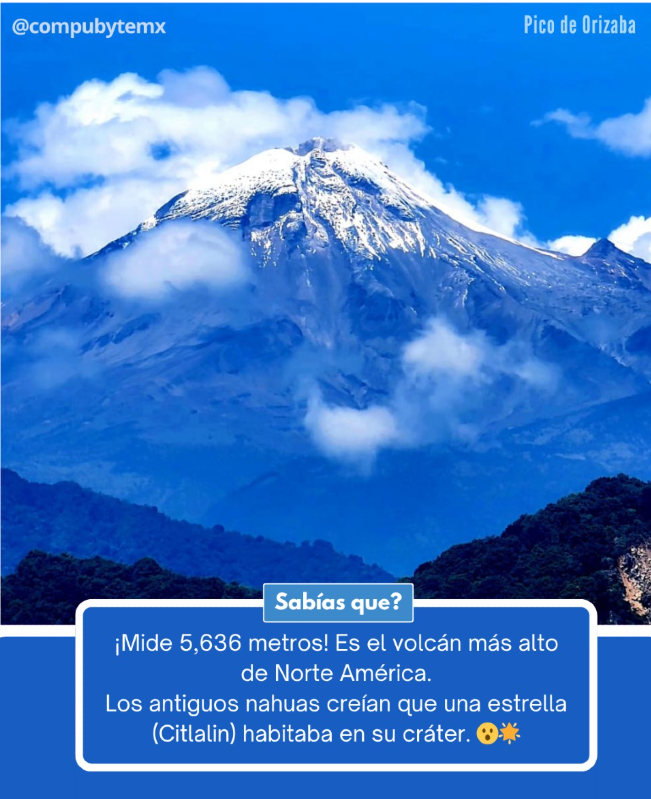 compubytemx's tweet image. ¿Sabías que este gigante es la montaña más alta de TODO Norteamérica? 📷 ¡Sí, más que Denali o el Logan! México tiene la cumbre continental. Foto: Compubyte #PicoDeOrizaba #mexico #Veracruz #AltasMontañas #love