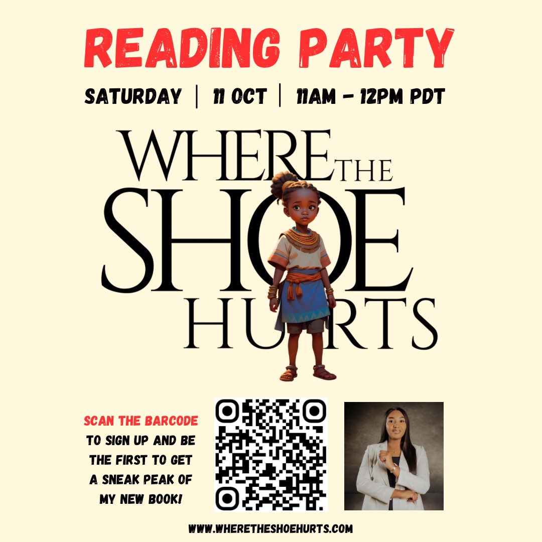 __kucheli's tweet photo. 👣 Join the Reading Party! Oct 11 | 🕚 11AM–12PM PDT
Get a sneak peek of my new book Where the Shoe Hurts + pre-order your copy today! While you wait, sign up for other launch events via https://t.co/whWwO4QZib starting with this one!
#ReadingParty #BookLaunch #WhereTheShoeHurts https://t.co/BkOXL1gQ0t