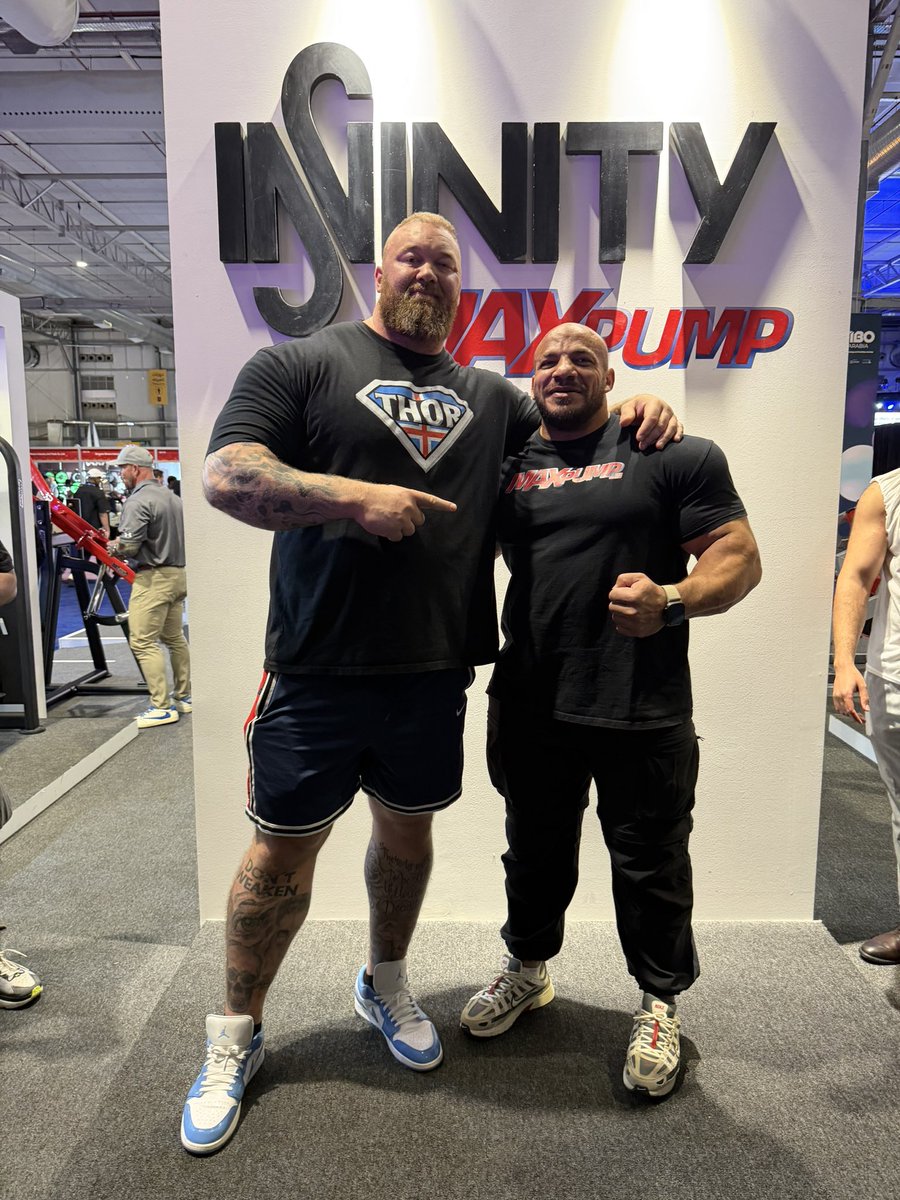 ThorBjornsson_'s tweet image. Awesome seeing Big Ramy this weekend at Fibo Arabia!