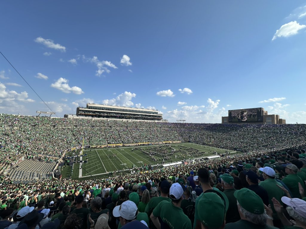Football heaven. Go Irish. ☘️