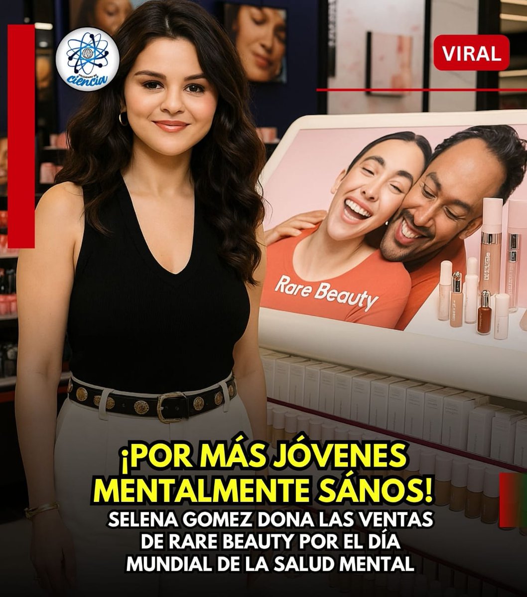 🌎🧠En honor al Día Mundial de la Salud Mental, Selena lanzó una hermosa iniciativa: el 100 % de las ventas de su nueva línea de fragancias Rare Beauty, del 10 al 12 de octubre, serán donadas a la Rare Impact Foundation, que apoya programas de bienestar emocional para jóvenes en
