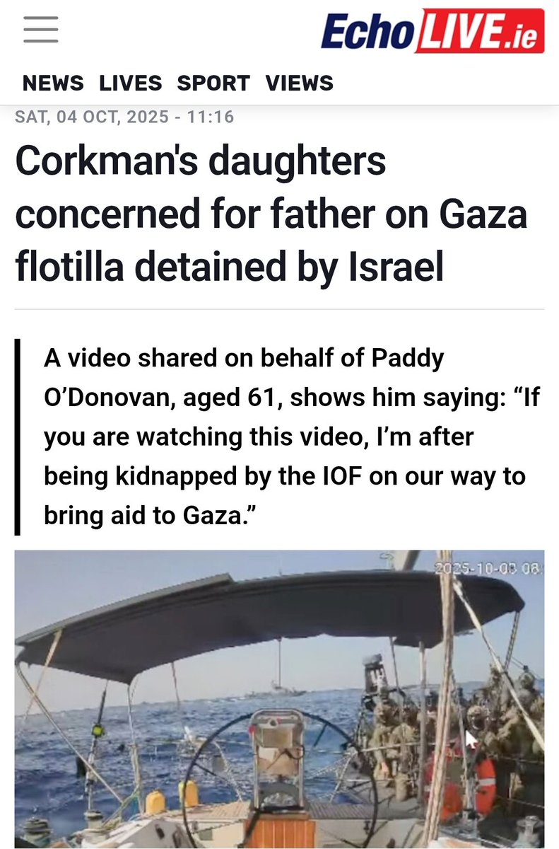 LiamQuaide's tweet photo. Solidarity with Paddy O'Donovan from Cobh and all the brave @GlobalSumud volunteers. 🇮🇪 🇵🇸

https://t.co/j2s2CClREQ https://t.co/obs0hGGhKX