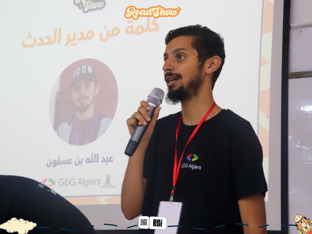 GDG_Algiers's tweet photo. 🎲 محطتان اثنتان ...لحظات ولقطات لاتنسى✨
من اول انطلاقة في Roadshow 2025اخترنا لكم أروع الصور من جولتنا في أول محطتين 📸 💎
#GDGAlgiers #ESI #ESTIN #roadshow https://t.co/3vInR4KF9r