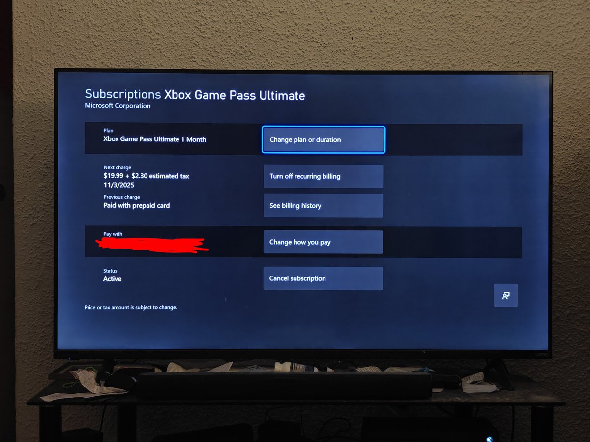 Slayerz_BBR's tweet photo. Mira esto @ChapoteP ayer se renovó mi GP Ultimate por $19.99 y ahora me dice que el proximo pago para Noviembre 03, 2025 seguirá siendo $ 19.99. Muchas personas ya estan pagando el nuevo precio de $29.99 asi que no entiendo! https://t.co/3SDHiDbmqx
