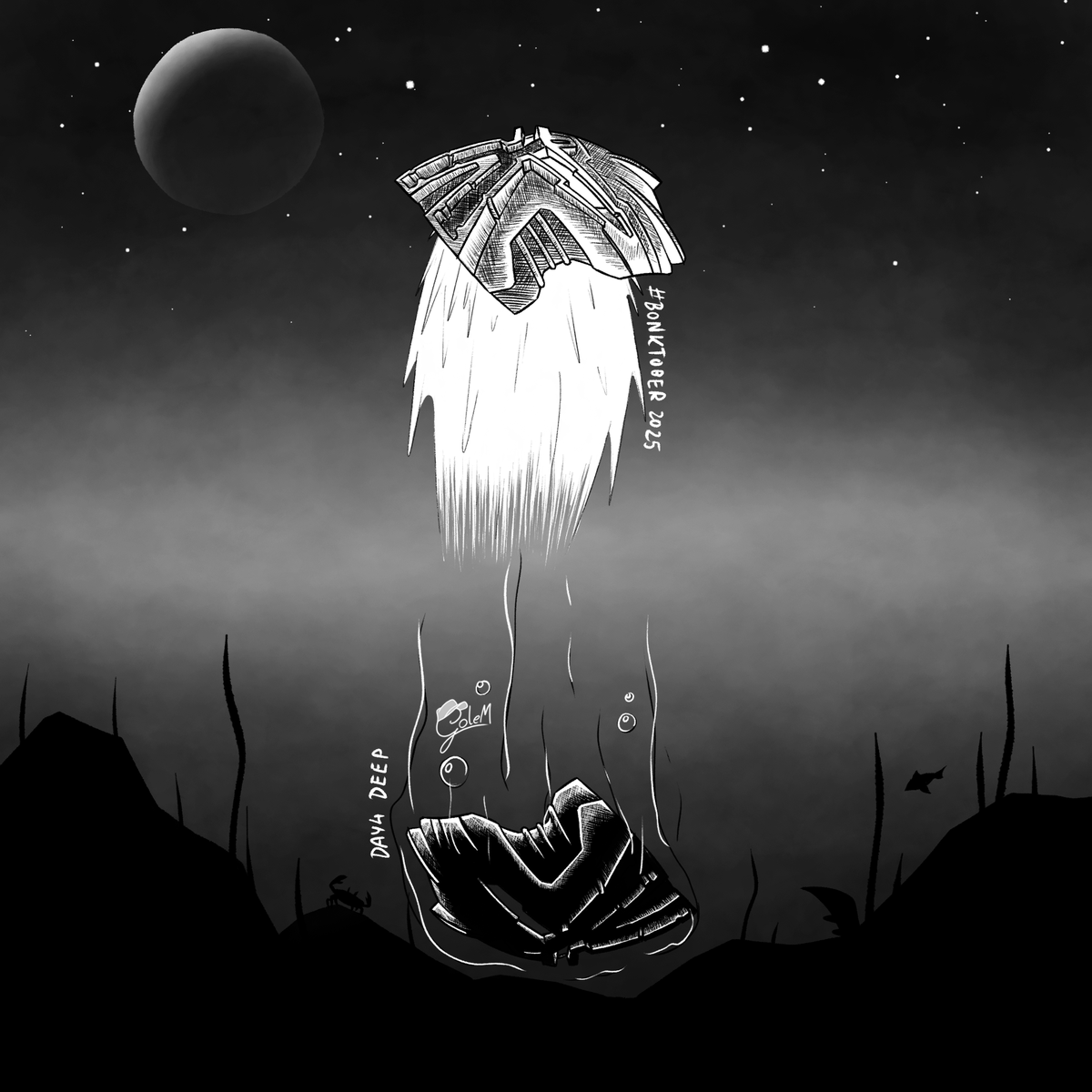 Graphic_GoleM's tweet photo. Through the deepest pits of the ocean, to as far away from the Matoran Universe.
Day 4: Deep
#Inktober #Inktober2025 #Bionicle #Bonktober #Bonktober2025 #Lego #MaskOfLife #Ignika #space #ocean #deep https://t.co/dc0IoCXffD