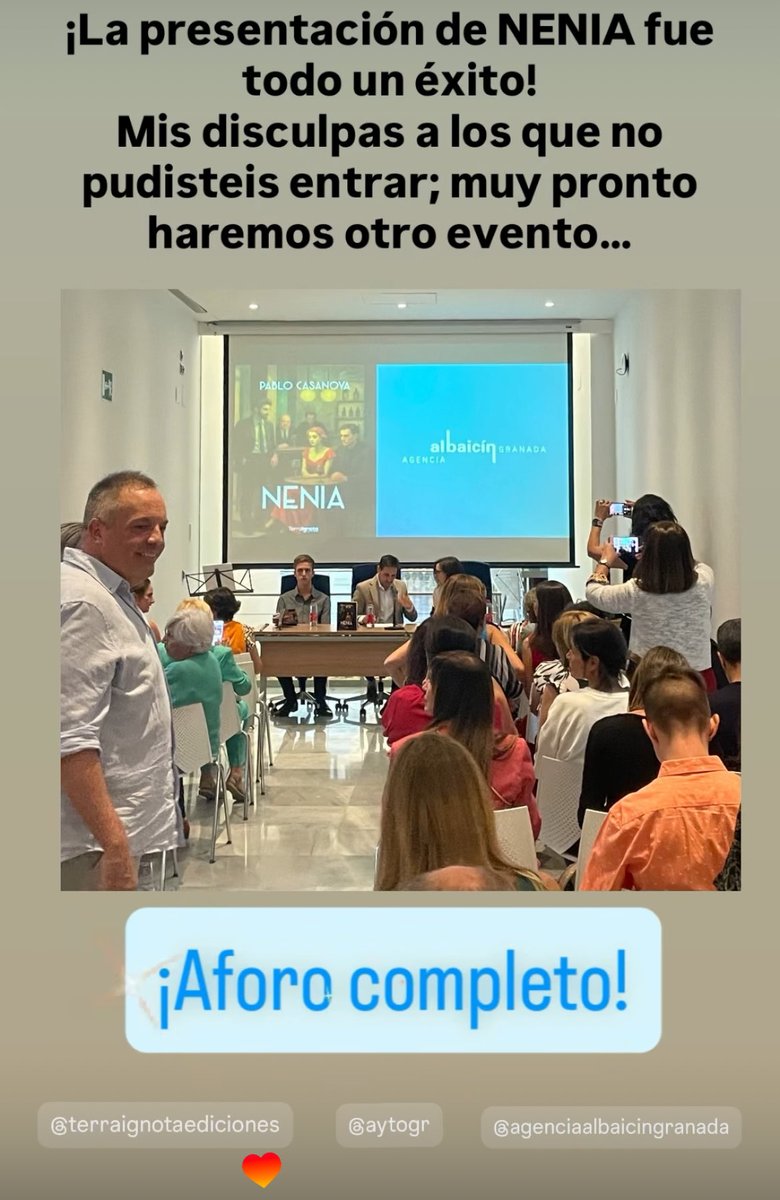 Mi última novela, NENIA, no ha podido tener un estreno mejor… 🤩🤩🤩🤩<a href="/TerraIgnotaEdic/">TerraIgnotaEdiciones</a>
