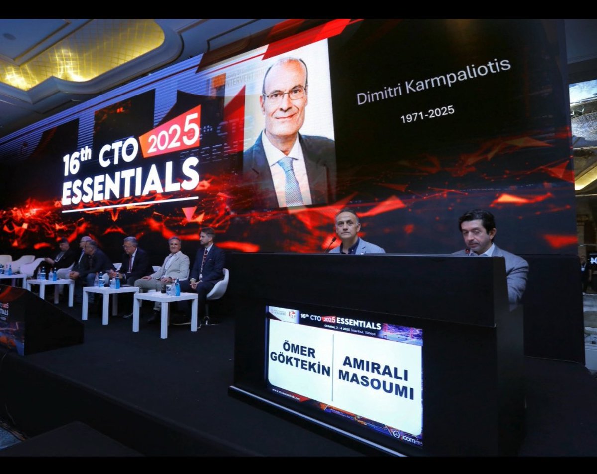 AmirMasoumiMD's tweet photo. I had the privilege to do a challenging live double CTO case at #CTOEssentials 2025, Istanbul.
This was deeply meaningful as we also honored Dimitri Karmpaliotis and his legacy.
Grateful to #OmerGoktekin and his team for another exceptional conference. https://t.co/cvMUxu7aun