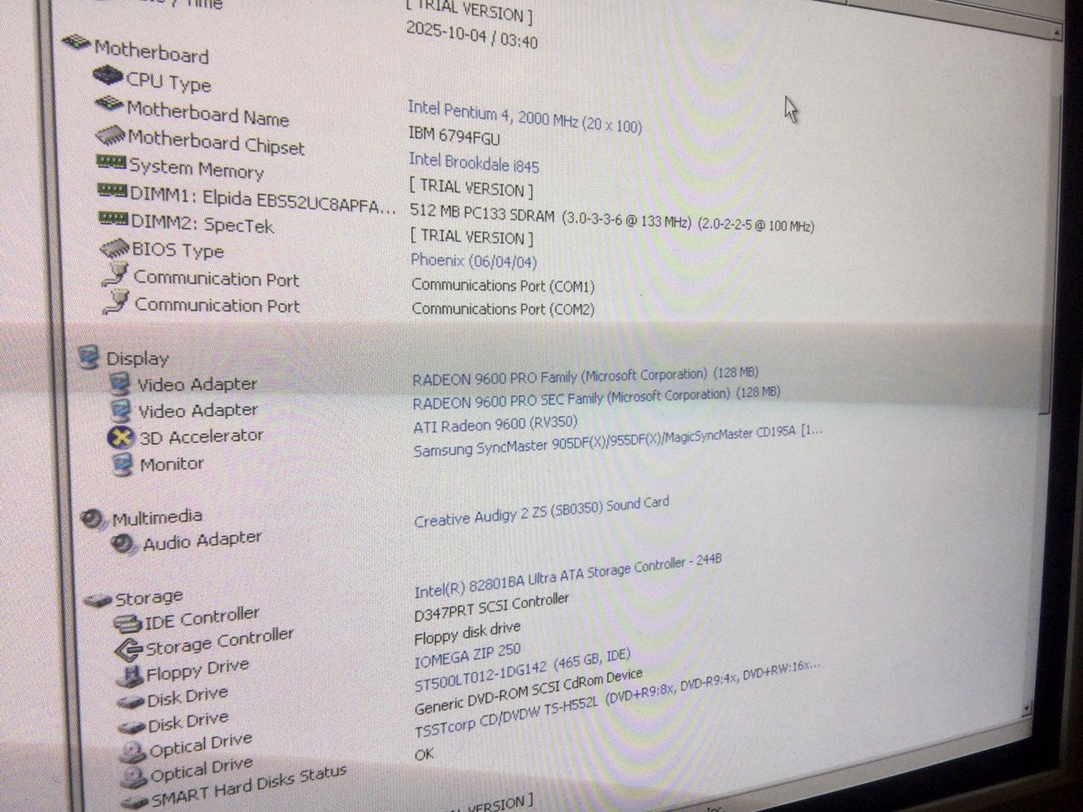 gordoslair's tweet image. Fired up the old Pentium 4 today. #Pentium #IBM #ATI #SoundBlaster