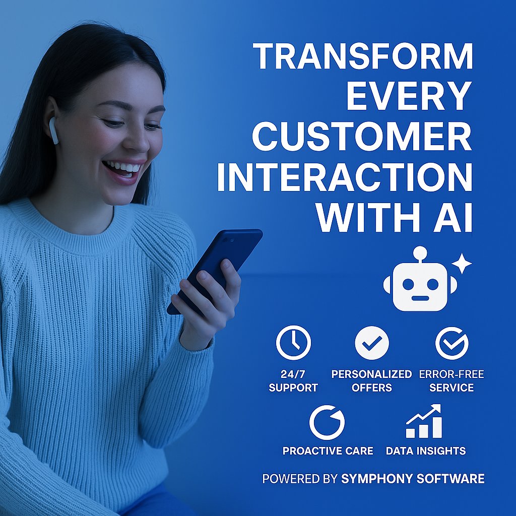 symphonysoftusa's tweet photo. 🌟 Want happier customers?
AI automation = 24/7 support, personalized offers, zero errors &amp; proactive care. 🤖✨

At Symphony Software, we help Milwaukee SMBs deliver smarter, faster service.
👉 Let’s talk: https://t.co/6sM2yRkgfU

#AIAutomation #CustomerExperience #SMB https://t.co/eCTn0SJfvF