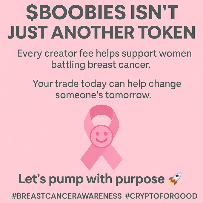 Lennymanman's tweet photo. I Love $boobies!
#SaveSecondBase
Better check the original Meta launched by a dev with a vision and connections doing this for the cause, and not a quick flip...
We Love our Boobies!

Ps: did you hear about the massive deal with Everycoinnn?
If you're serious about supporting a Coin with a Cause, join and grab some $boobies 💗💗