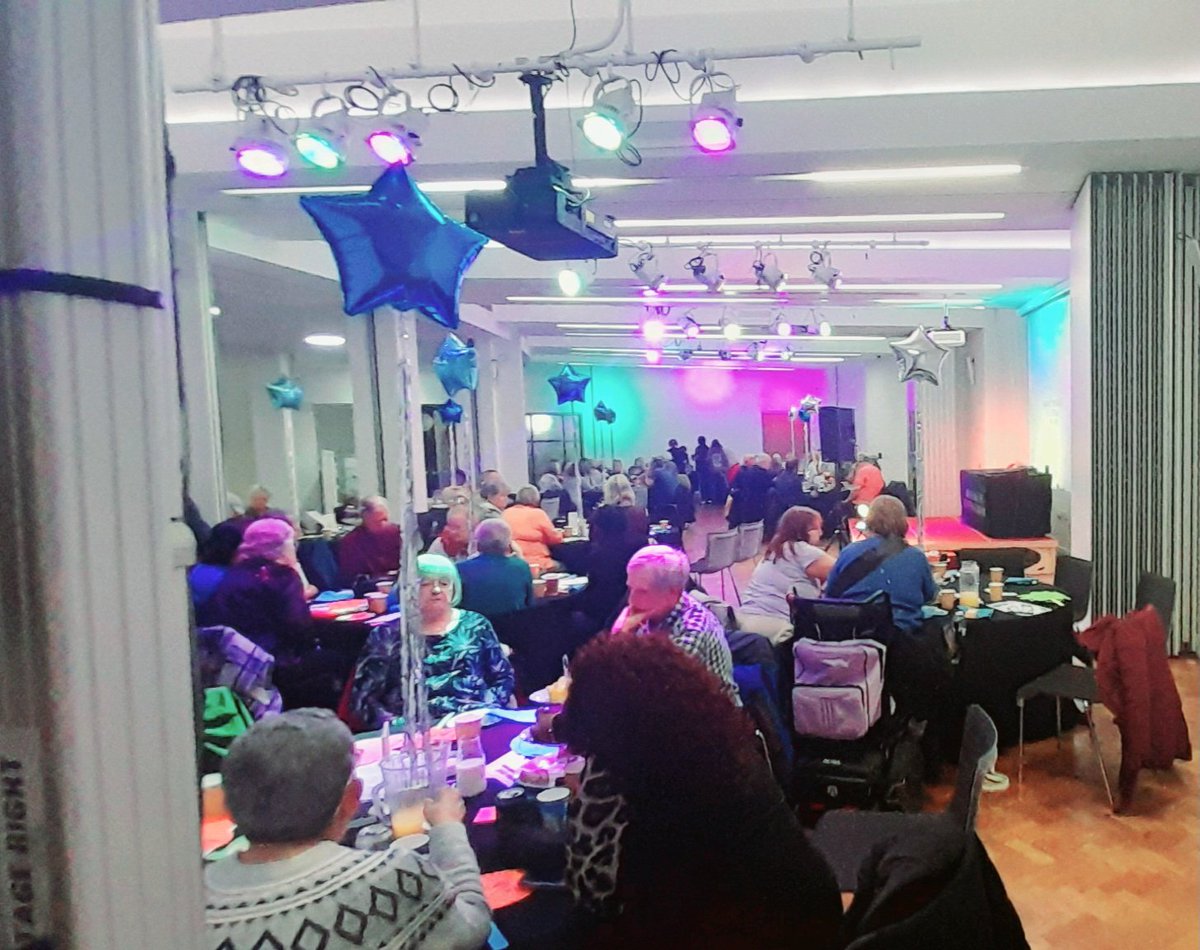 OneOfUsSinger's tweet photo. What a day @ Manchester Central Library today! Loved entertaining the over 50s to celebrate International Older Persons Day while they drank tea, ate cake &amp; boogied #abbatribute https://t.co/LL0r1pGQEe