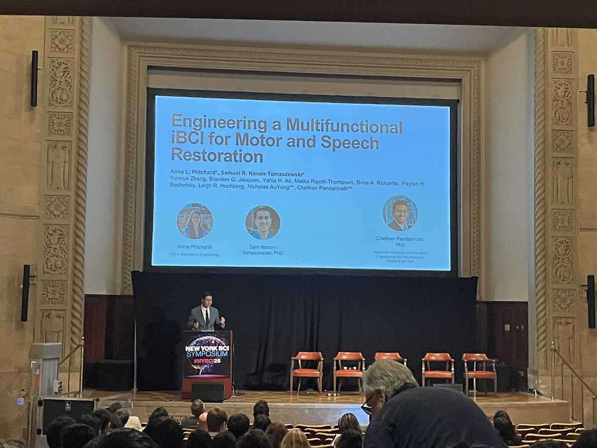 👉In session at #NYBCI25: Dr <a href="/crone_nathan/">Nathan E. Crone, M.D.</a>, #epileptologist at <a href="/HopkinsNeuro/">Hopkins Neuroscience</a>, presents “When Signals Fade: Tackling Degradation in #BCI,” exploring strategies to manage &amp; mitigate #neural signal loss over time. #Neuroscience #Neurotech #BrainComputerInteface #Neurology #Neuro