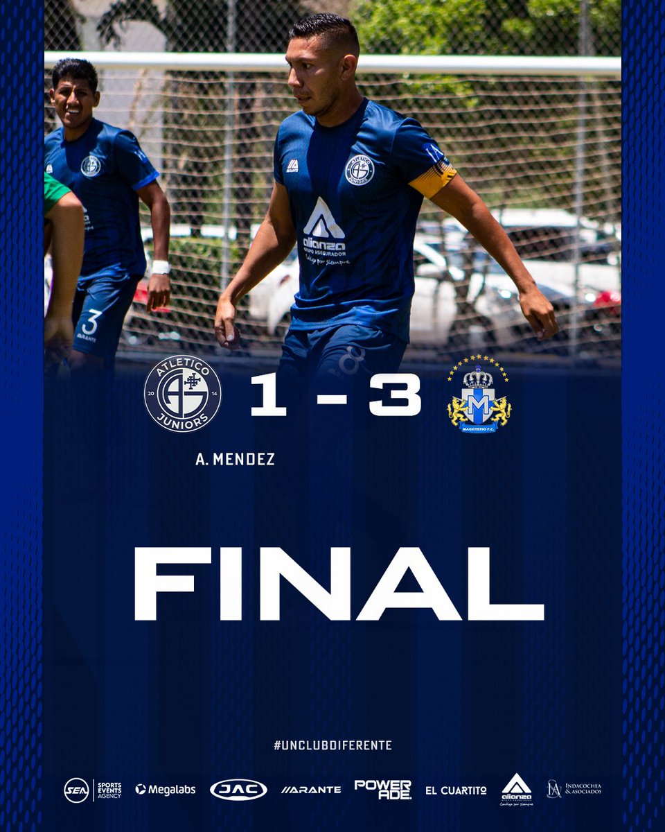 ClubAtleticoJrs's tweet photo. ¡𝗙𝗶𝗻𝗮𝗹 𝗱𝗲𝗹 𝗽𝗮𝗿𝘁𝗶𝗱𝗼! ⏱️⚽️💙

#AtléticoJuniors 
#UnClubDiferente https://t.co/I4TPKhXjV8