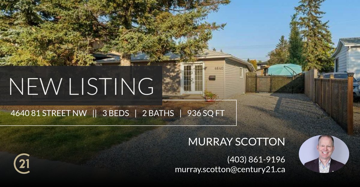 MurrayScotton's tweet photo. 📍 New Listing 📍 Take a look at this fantastic new property that just hit the market located at 4640 81 Street Nw in Calgary. Reach out here or at (403) 861-9196 for more information

Thanks,
Murray Scotton
REALTOR®
Century 21 Mas... https://t.co/0pAJ9hQfRD https://t.co/QJr0YaA4xQ