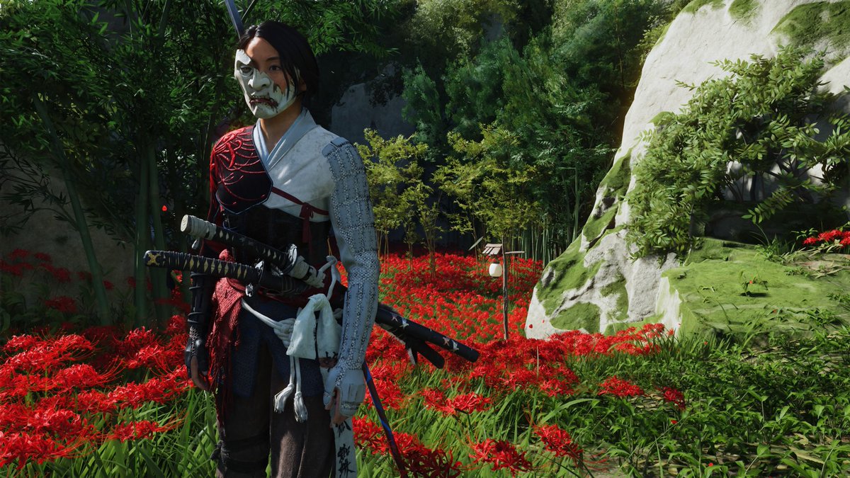 StandardDiff's tweet image. Now this armor set is pretty. 

Spider Lilly General ✅

#GhostofYotei