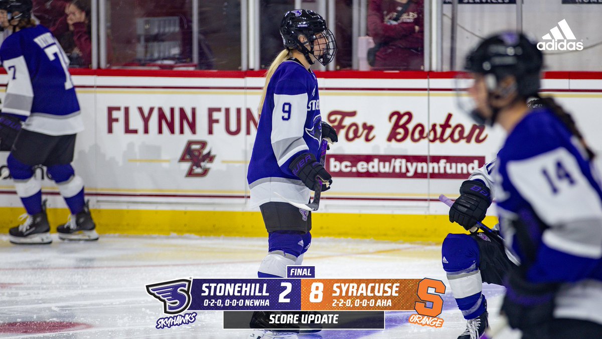 StonehillWIH's tweet image. FINAL | Syracuse 8, Stonehill 2

🏒Maddie Bibeau - 1 goal
🏒Summer Combe - 1 goal

#GoHill | #BeTheLegacy | @NEWHAonline