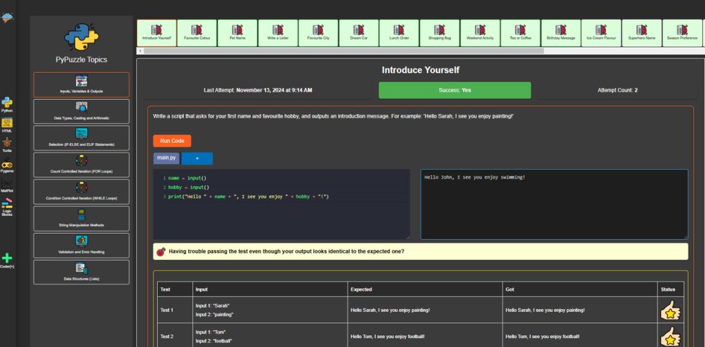 csuk_teacher's tweet image. Boost your Python fluency with PyQuests! Dive into 165 self-marking challenges designed to guide you step by step. Perfect for enhancing your skills and confidence in the classroom! 🚀💻
coder.csuk.io
#CSTeacher #GCSEComputerScience #Computing