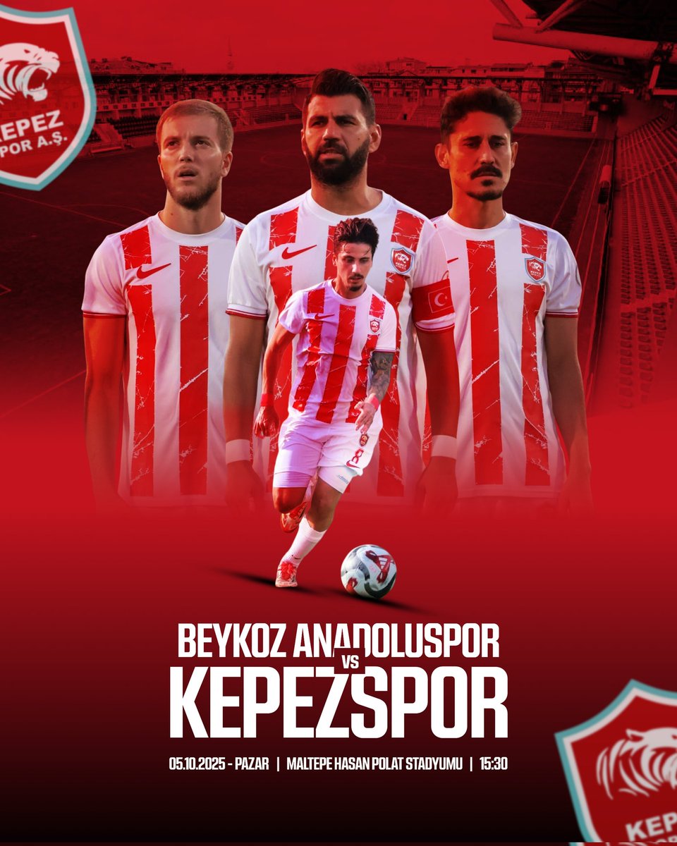 💥 MAÇ GÜNÜ
🏆 NESİNE 2.Lig Beyaz Grup
🗓 7. Hafta
🆚 BEYKOZ ANADOLU SPOR
🕘 05.10.2025 - Pazar - 15.30
🏟 Maltepe Hasan Polat Stadyumu
📺 Sıfır TV YouTube
📲 #BEYvKPZ
🔴🔵 #kepezspor