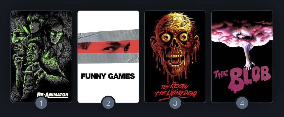 eli_thomas17's tweet image. A little #Spooktober check-in 🎃

All different kinds of movies, all very fun 👍