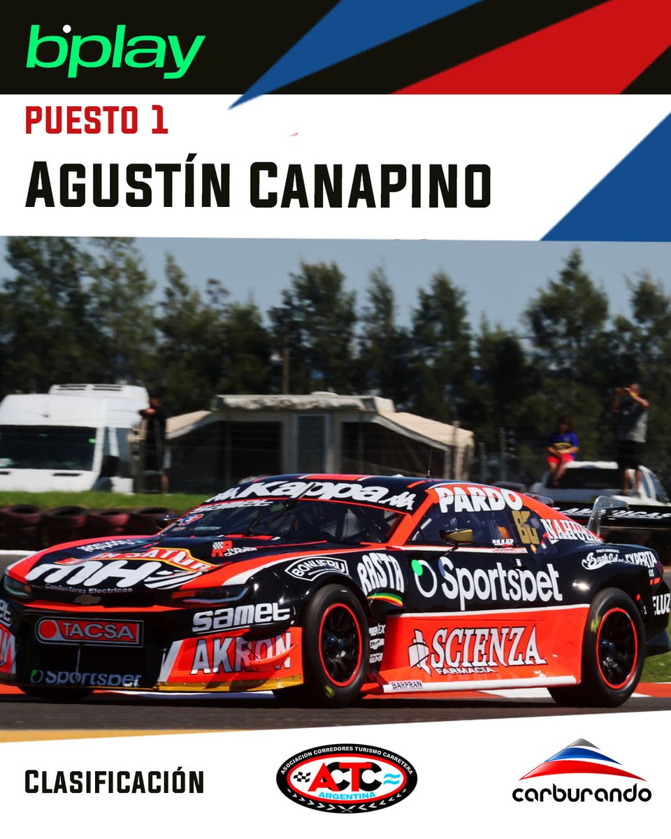 🏁⏱️ <a href="/AgustinCanapino/">Agustín Canapino 🇦🇷</a> dominó la clasificación de la Copa de Oro RUS de TC en San Nicolás con un tiempo de 01:25.779.

2️⃣ @facuchapur (+0.471)
3️⃣ <a href="/rossimatias/">Matias Rossi</a> (+0.638)

La actividad continuará mañana con las Series a las 10:10hs.

📸 <a href="/BernaBosco/">Berna Bosco</a>

#Canapino #TCenSanNicolás