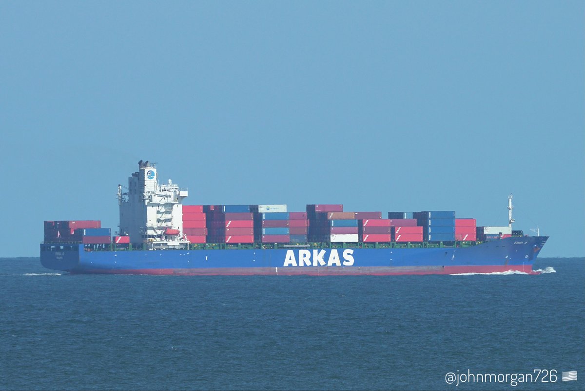 johnmorgan726's tweet image. The EMMA  A, IMO:9308194 en route to Savannah, Georgia USA, flying the flag of Malta 🇲🇹. #ARKAS #EmmaA #ContainerShip #ShipsInPics