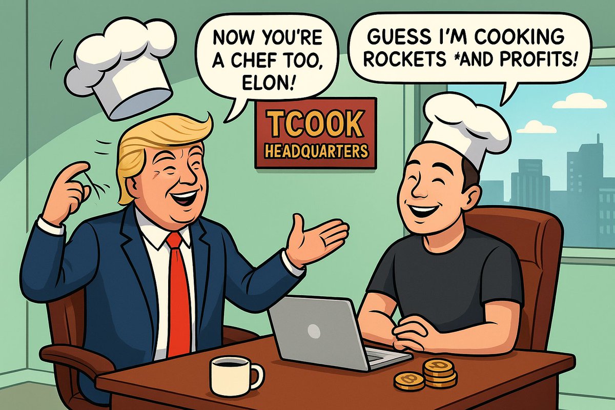 Alijalali173682's tweet photo. 😂 Trump Chef: “Hey Elon, now you’re a chef too!” 🍳🚀

👉 Buy Trump Chef today: https://t.co/21k7xGuHcu

👉💬https://t.co/HHaVV8952N

#TrumpChef #TCOOK #MemeCoin #ElonMusk #PumpFun #Solana
@elonmusk
@realDonaldTrump https://t.co/LFAor2kZcL