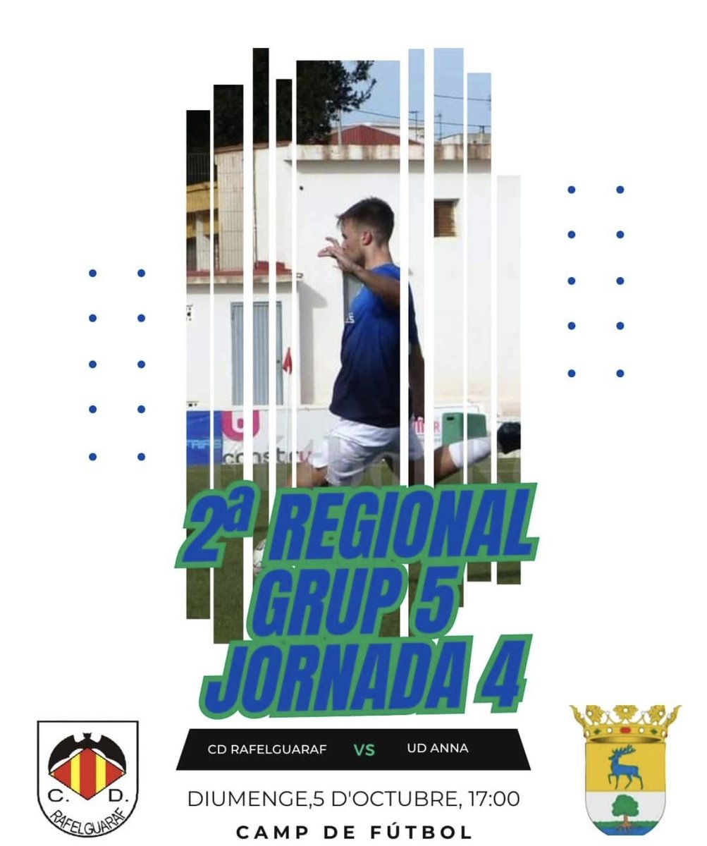 RafelguarafCd's tweet photo. 🏟️Municipal Jose Vidal Tito

⏰17:00h

⚔️C.D. Rafelguaraf🆚UDANNA

Si no tens el teu passe i la teua camisa de l’equip, tens l’oportunitat demà al camp, pregunta😊

#temporada2526
#moltdeferro
#fempoble
#juvenil2526 https://t.co/FJjb40Z8tm