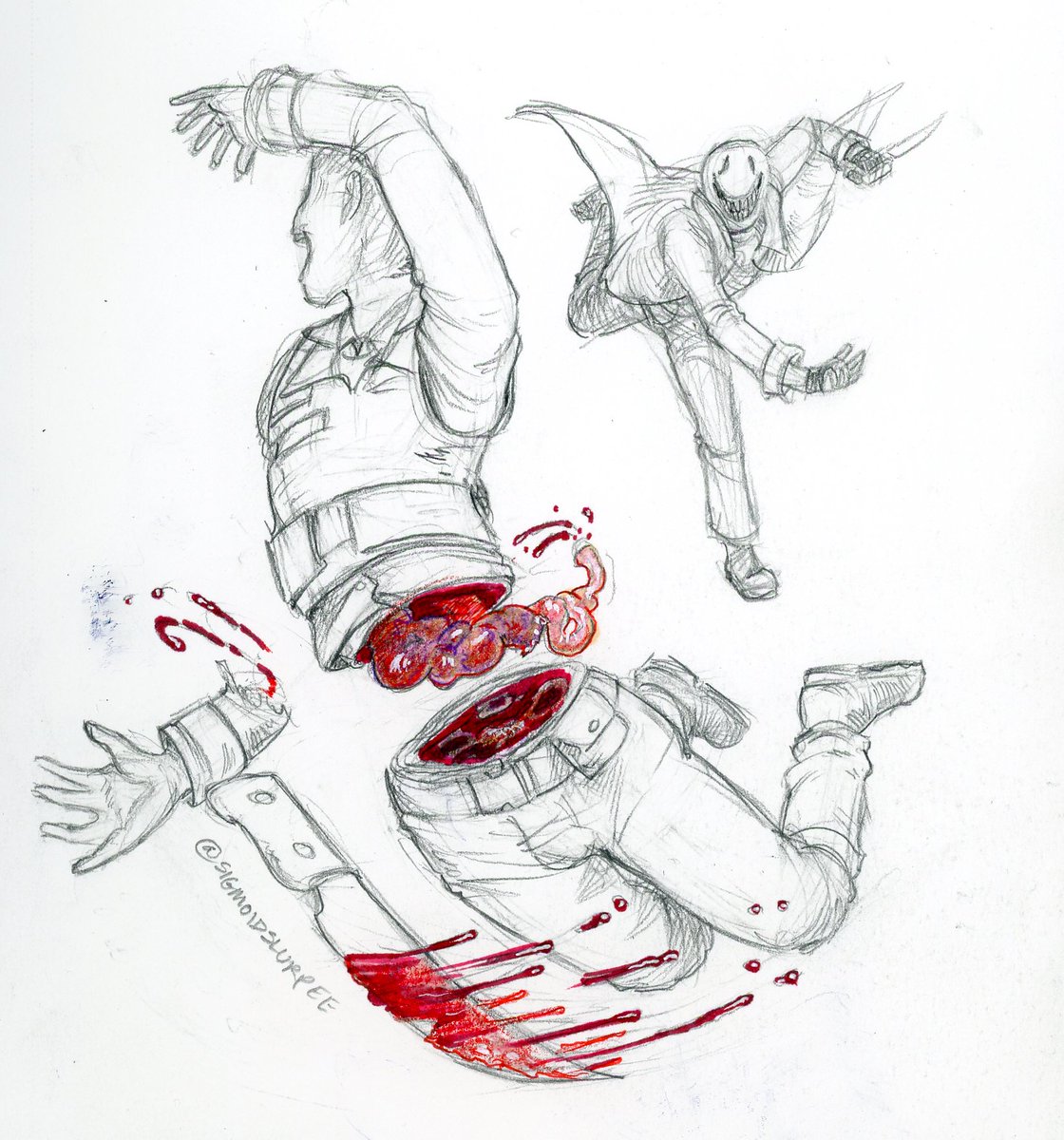 SigmoidSlurpee's tweet photo. Day 3: combat 🔪
#goretober #thepinkvalley https://t.co/hlTeZtJFIG