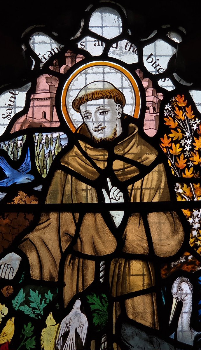 bcdyingmuseum's tweet image. Saint Francis and the birds..

St Francis for his feast day at St James church Blakedown, by James Hogan for Powell and Sons.

#stfrancisofassisi #stfrancis #powellandsons  #stainedglass
