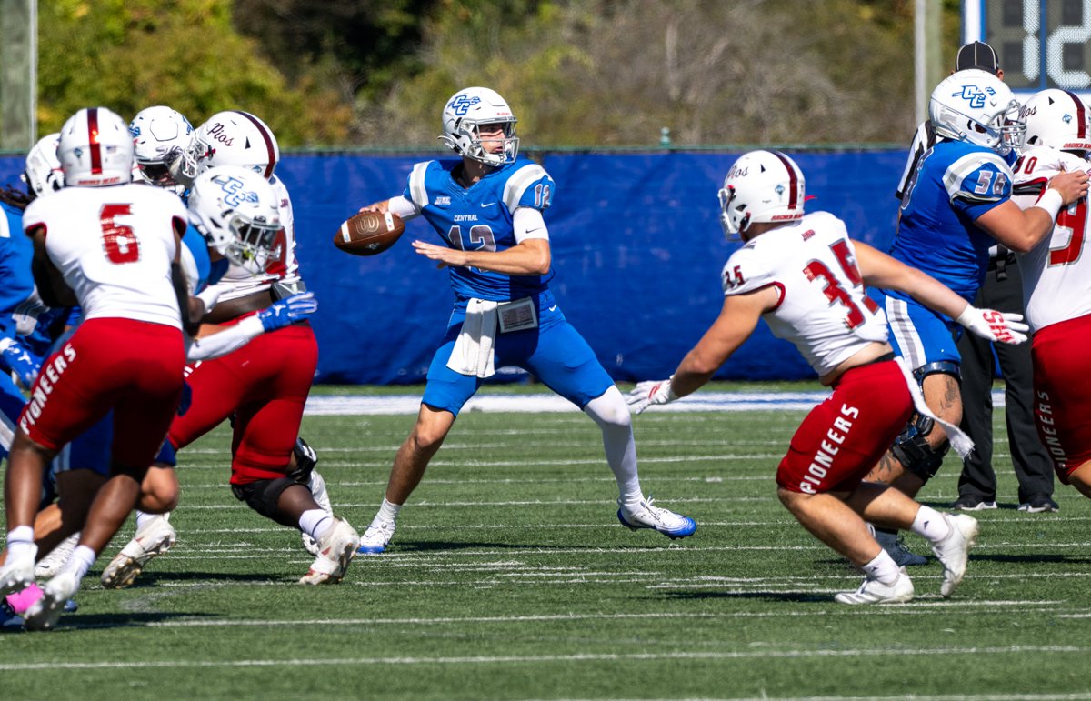 CCSUBlueDevils's tweet photo. 🏈FINAL: @CCSU_FB 42, SHU 35

🏈Olson 🖐️TD (4 passing, 1 rush)
🏈Howard 171 APY, 1 TD reception, 100 yards rush
🏈Taylor 7 tackles, 2.5 TFL, 1.5 sack
🏈Jackson 8 tackles, 1 TFL
🏈4th straight OT win for Blue Devils

🗞️https://t.co/HN9W8o9ms0

#GoBlueDevils #NECFB @NCAA_FCS https://t.co/jiHO6gSwrd