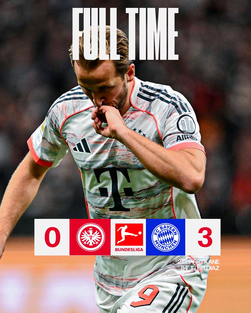 JorgeRaulPaz's tweet image. ⏱ 𝐑𝐄𝐒𝐔𝐌𝐄𝐍 𝐃𝐄𝐋 𝐏𝐀𝐑𝐓𝐈𝐃𝐎 ✅

Eintracht Frankfurt 🆚 Bayern Múnich | 0-3 | ⚽️Harry Kane ⚽️⚽️Luis Díaz

#SGEFCB | #Bundesliga