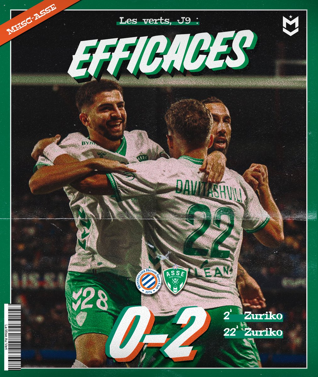 LaMiseAuVert_'s tweet image. 𝐄𝐅𝐅𝐈𝐂𝐀𝐂𝐄𝐒 !

Des Verts réalistes rebondissent à Montpellier et repartent dans le Forez avec trois points importants dans la course à la première place.

⚽️⚽️ Davitashvili

Vos avis ?

#MHSCASSE 🔶️ 0-2 💚