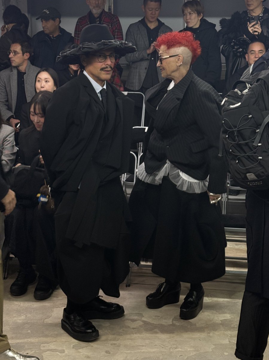 Before the Comme des Garçons show in Paris