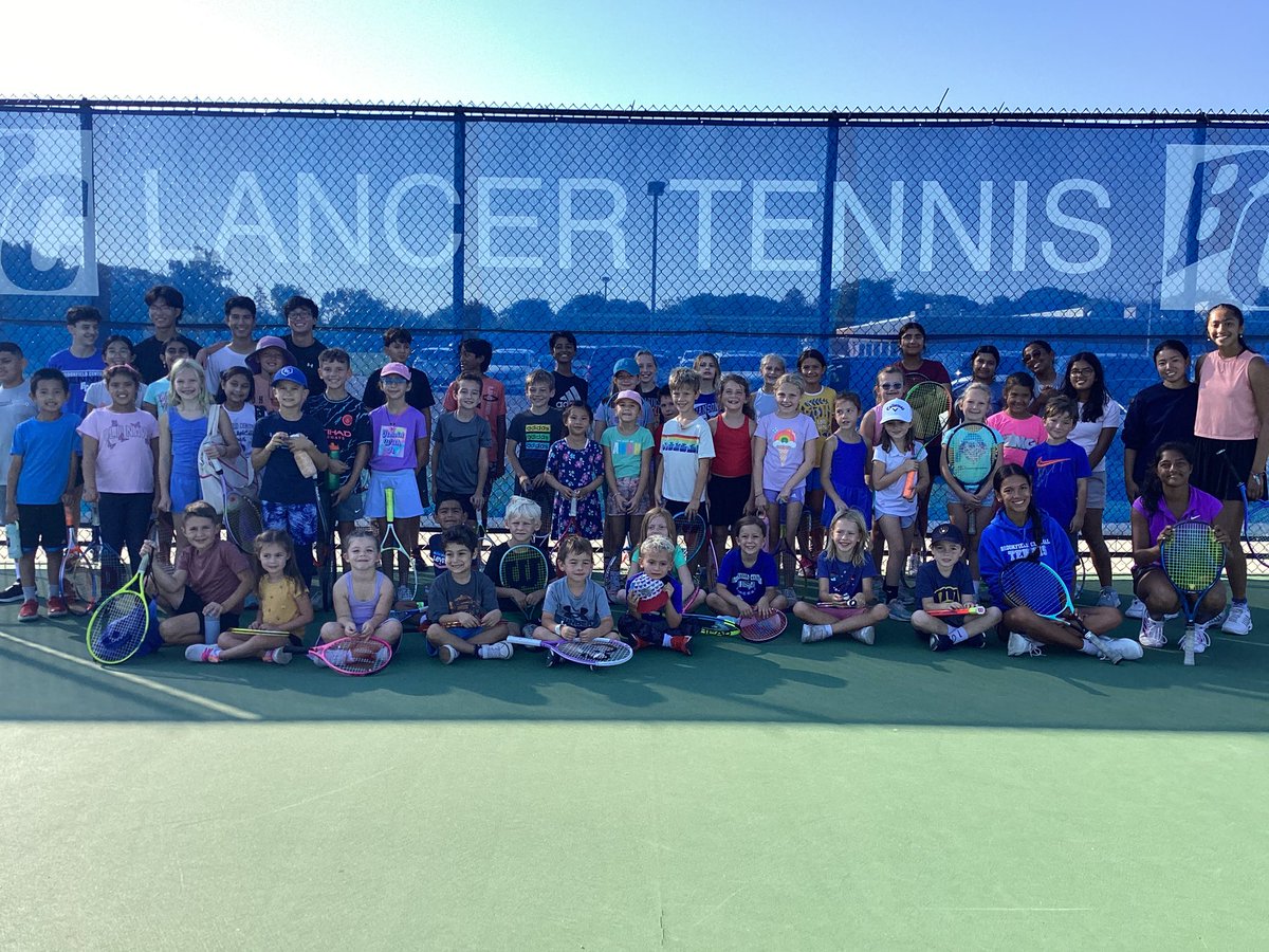 jrlancerstennis's tweet photo. Excellent job by our campers today at the Jr Lancers clinic. They were full of energy, and played with great effort and skill. Can’t wait to get summer camp started! https://t.co/zJlpv6KZ7t
