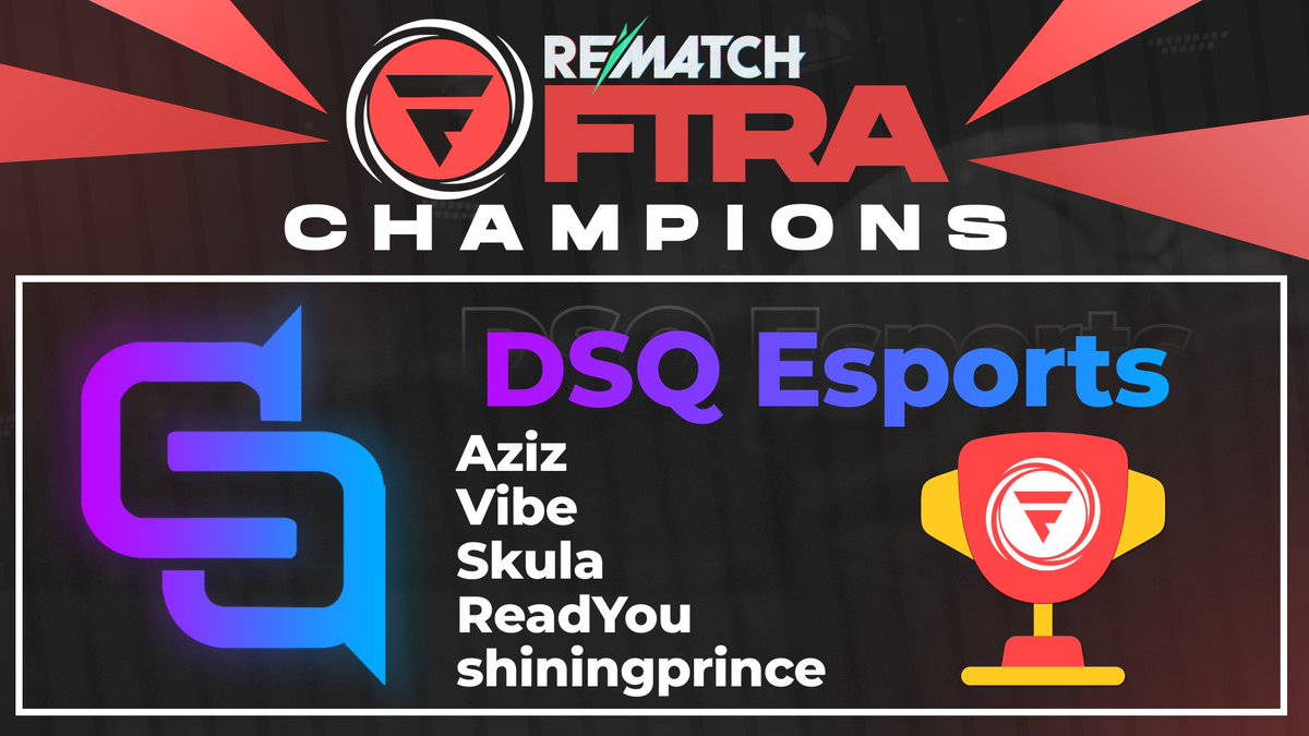 ⚽️Season One of FTRA Champions League is officially over.⚽️

Champions DSQ Esports🏆

Respect to every squad who walked this path and made Season One unforgettable. History has been made DSQ Esports rise as the first ever champions of FTRA Champions League.