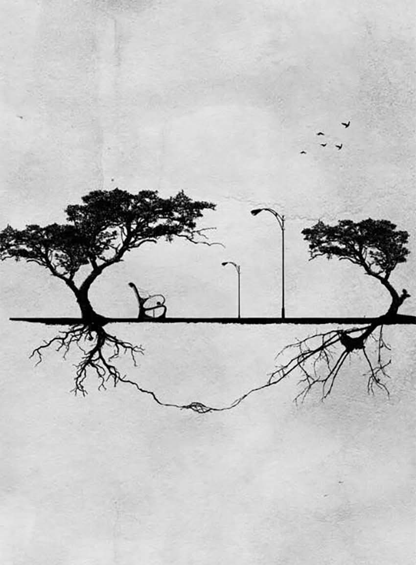 عندما تكُون جُذور الحُبِ عميقة .... 
لا داعي للخُوّف من الرّياح.