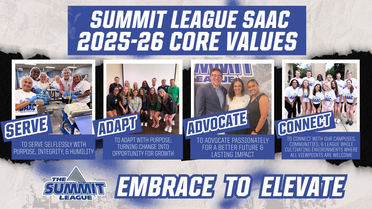 Summit_SAAC's tweet photo. 🌟 𝙀𝙈𝘽𝙍𝘼𝘾𝙀 the challenge. 𝙀𝙇𝙀𝙑𝘼𝙏𝙀 the impact.💪
Together we’ll Serve, Advocate, Adapt, &amp; Connect 💙
#SummitSAAC #EmbraceToElevate #ReachTheSummit https://t.co/u87wNt6dJI