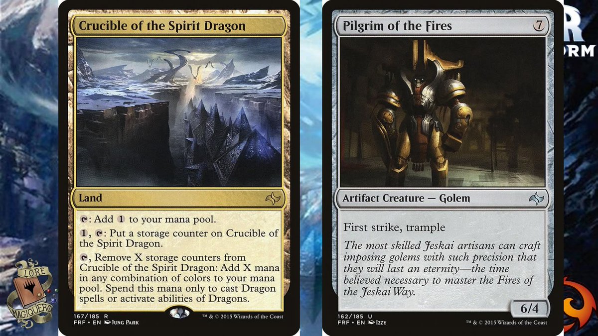 Lore_Magiquero's tweet photo. La morada del Dragón Espíritu y el gólem.

Dos presencias constantes en cada visita a Tarkir.

#mtg #magicthegathering #mtglore #vorthos #MTGHispano #MTGLATAM #MTGTDM #MTGTarkir #Tarkir https://t.co/tHDt6U5few