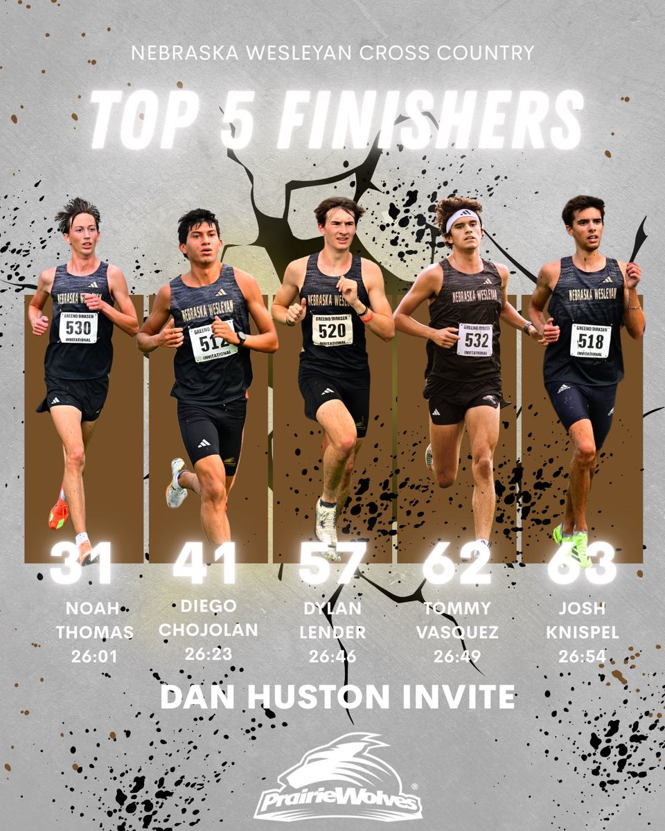 It was a good day at the Dan Huston Invite!

The men finished 5th out of 16 teams, led by freshman Noah Thomas!

The ladies finished 8th out of 15 teams, led by senior Delaney Vacek who finished inside the top 25 and won a T-shirt!

#nwuxc #pwolfnation