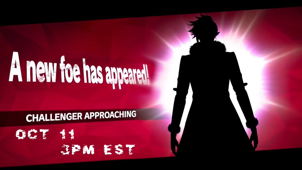 What is this? , A new challenger has appeared but when though. OCT 11 3PM EST 
be there for my debut save the date. I am back