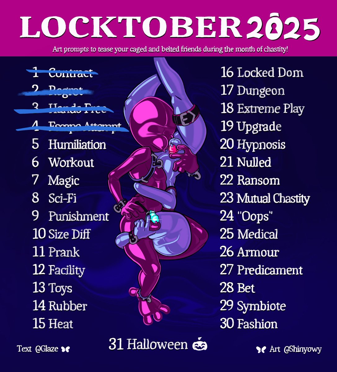 Empty_head34's tweet image. Locktober day 4 

"Escape attempt" feat. @HubertCatboy 

#rubber #rubbersuit #straightjacket #latex #latexsuit #plunge #doodle #doodlefanart #nullbulge #locktober