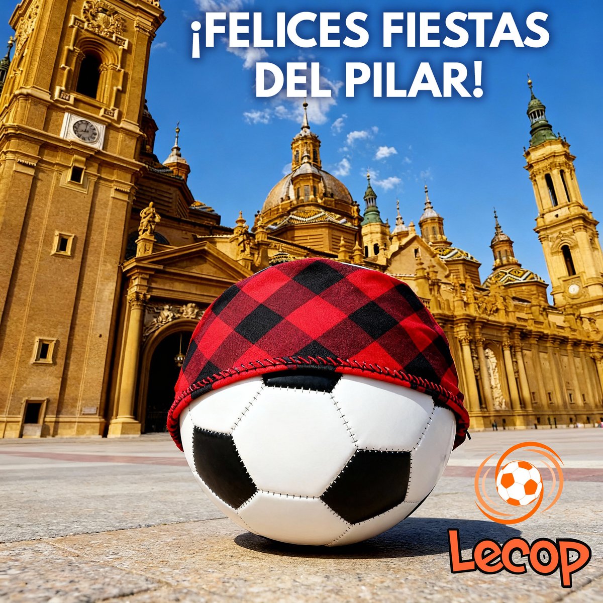FutbolLecop's tweet photo. Desde Lecop deseamos que tengáis unas muy felices Fiestas de Pilar!! 😍💪🎊🎉🥳
#zaragoza #escueladefutbol #tecnificación #escueladefutbol #tecnificación #campamentofutbolbase #formacion #deporte https://t.co/ncb1UpRpYU