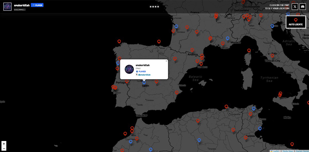smokerkillah's tweet image. 🌍 First settler in Spain on the Code Map 🥇
💎 First to claim the Blue Pin
When the map opened, I was there first.
Early means everything ⚡
LFG!!! Hyped for what’s coming 🚀
#CodeGame #Solana #EarlyAccess
@codegamedotfun
